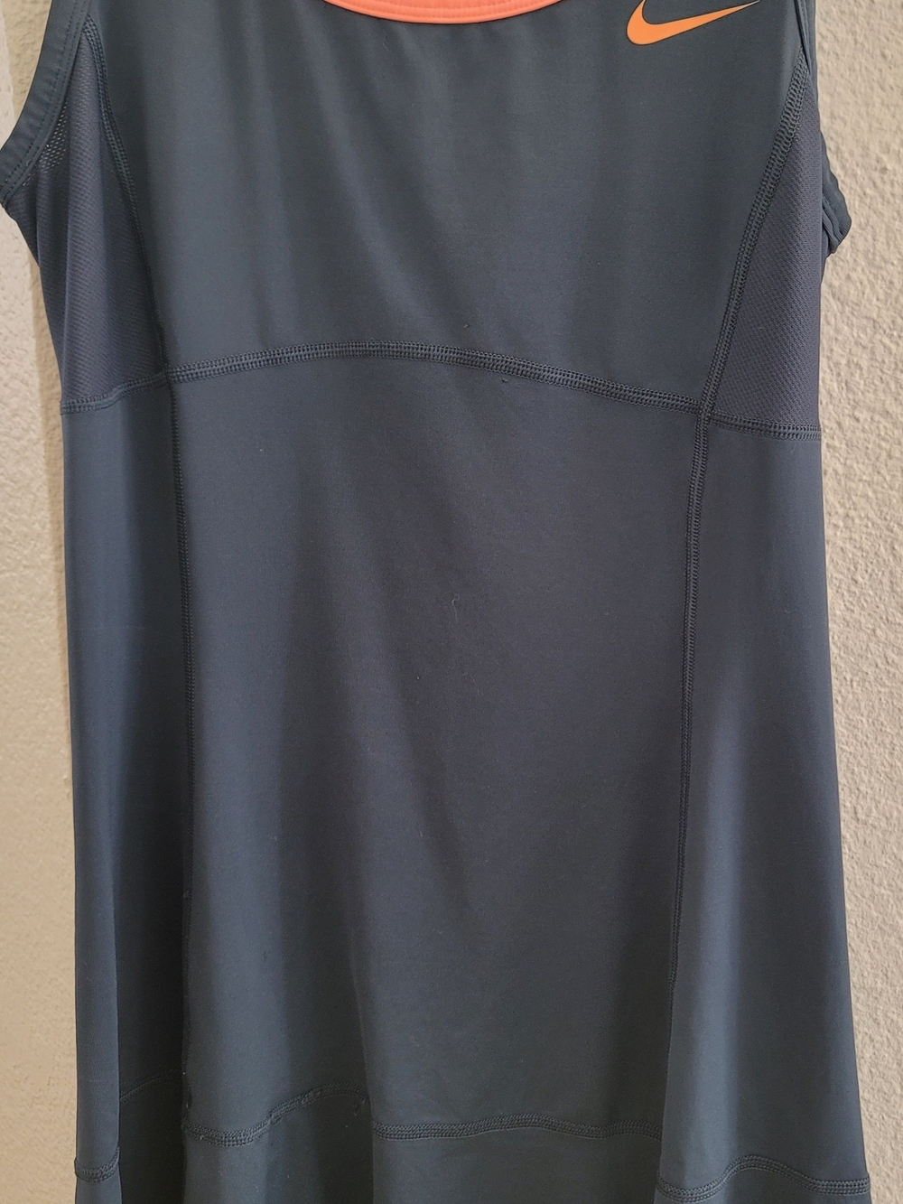 Nike Women’s Black Tank Top with Orange Accent